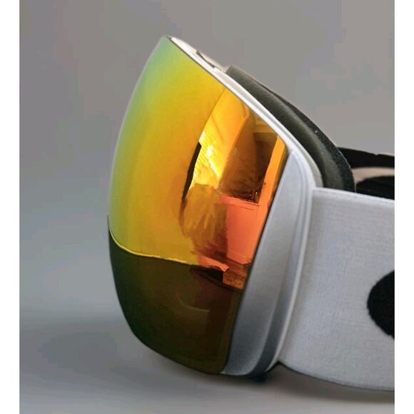 NEW 2012 Oakley Air Brake Goggles Flight Deck Fire Iridium Lens Whte O Frame M/L - Picture 5 of 15